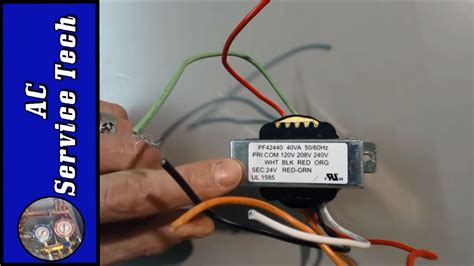 mounting 24v transformer wire